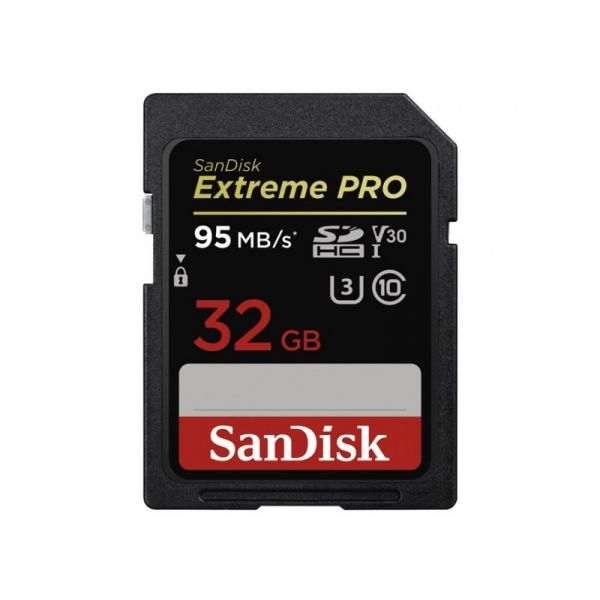 SANDISK 121594, SDHC EXTREME PRO KÁRTYA 32GB, 100/90 MB/s , UHS-I, Class 10, U3, V30